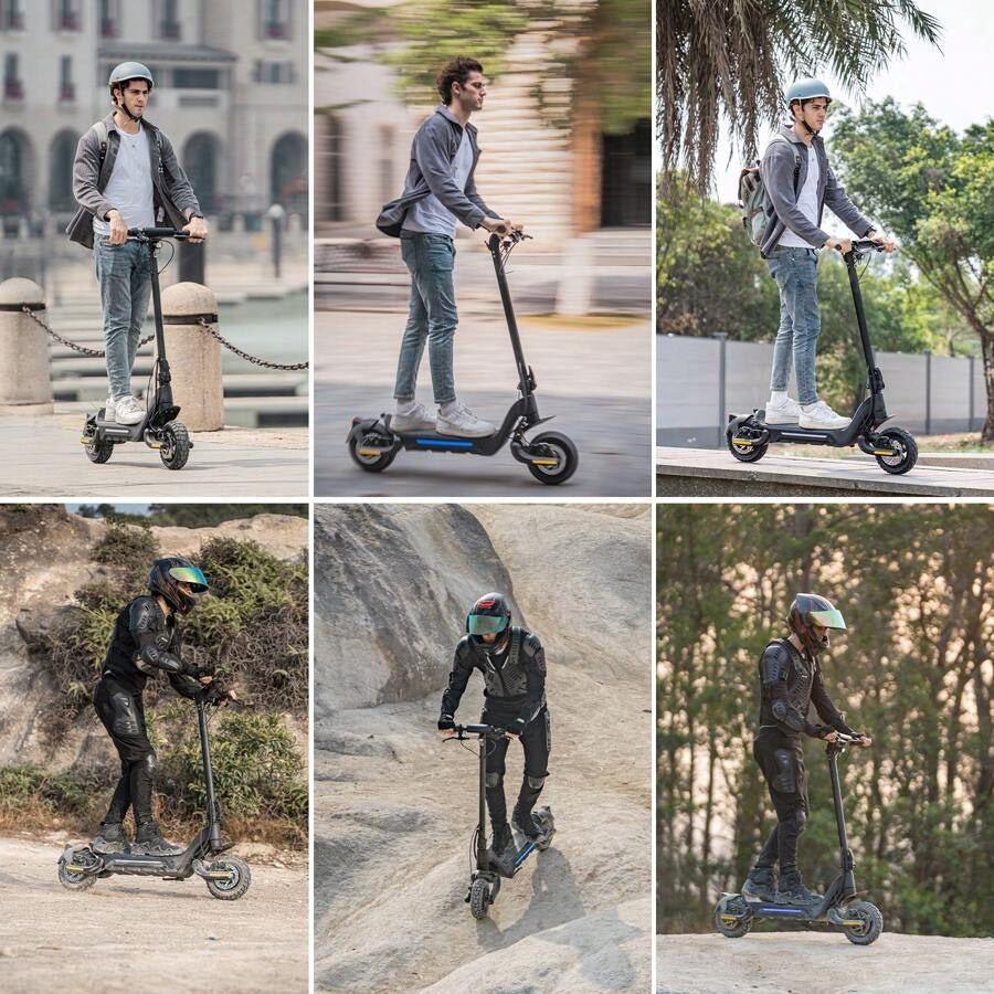 Todimart Monopattino elettrico TODIMART X5 per adulti, motore brushless da 800 W, batteria da 48 V 18,2 Ah, autonomia massima 75-80 km, pneumatici fuoristrada da 10 pollici in grado di gestire pendenze di 25°