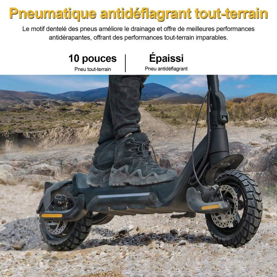 Todimart Monopattino elettrico TODIMART X5 per adulti, motore brushless da 800 W, batteria da 48 V 18,2 Ah, autonomia massima 75-80 km, pneumatici fuoristrada da 10 pollici in grado di gestire pendenze di 25°