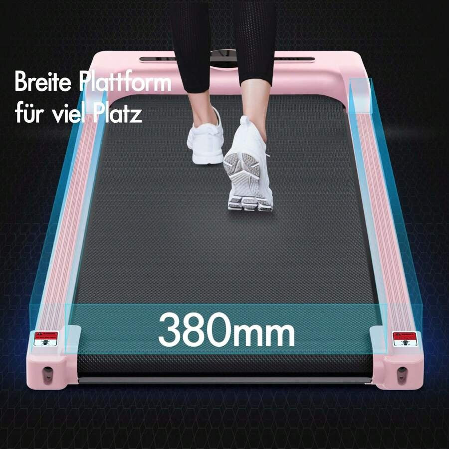 BLACK LORD Smart Walking Pad, tapis roulant 2 in 1 sotto la scrivania per l'ufficio domestico, macchina da jogging portatile con app e telecomando, registrazione dati fitness