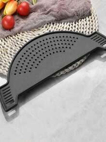 SHEIN 1 pezzo Colino da molletta, colino in plastica per pentole, imbuto a mezzaluna, filtro per alimenti, adatto per pasta, verdure, frutta, gadget da cucina, colino per lavello di cucina, adatta a tutte le pentole e ciotole