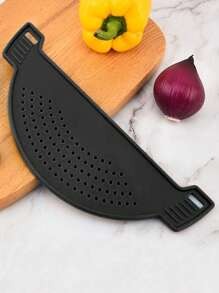 SHEIN 1 pezzo Colino da molletta, colino in plastica per pentole, imbuto a mezzaluna, filtro per alimenti, adatto per pasta, verdure, frutta, gadget da cucina, colino per lavello di cucina, adatta a tutte le pentole e ciotole
