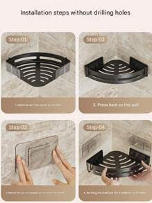 Mensola angolare per doccia, scaffale di stoccaggio per il bagno, mensola per doccia interna, portasciampoo, scatola di stoccaggio per cucina e bagno, cestino per doccia, mensola angolare salvaspazio