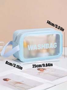 Borsa da viaggio estiva 4 in 1, organizer per articoli da toeletta impermeabile in PVC, bustina cosmetica, pochette da spiaggia, adatta per ombretti, assorbenti igienici, rossetti, cosmetici, eyeliner, gloss labbra, prodotti per la cura della pelle