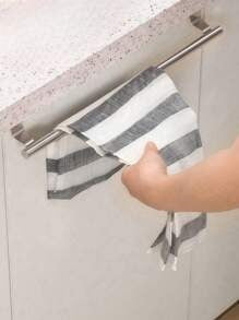 SHEIN 1 pezzo Portasciugamani da cucina in acciaio inossidabile, portaoggetti da appendere alla porta dell'armadio, senza porosità