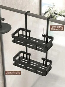 Cestino da doccia appeso alla porta, ripiano da bagno, portaoggetti da bagno sospeso, ripiano della doccia a doppio strato, organizer da bagno a cestino, accessori da bagno, armadietto e organizzazione del bagno, decorazione bagno estiva