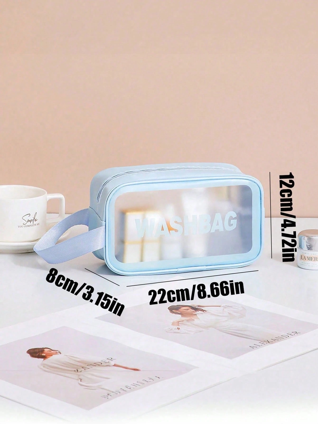 Borsa da viaggio estiva 4 in 1, organizer per articoli da toeletta impermeabile in PVC, bustina cosmetica, pochette da spiaggia, adatta per ombretti, assorbenti igienici, rossetti, cosmetici, eyeliner, gloss labbra, prodotti per la cura della pelle