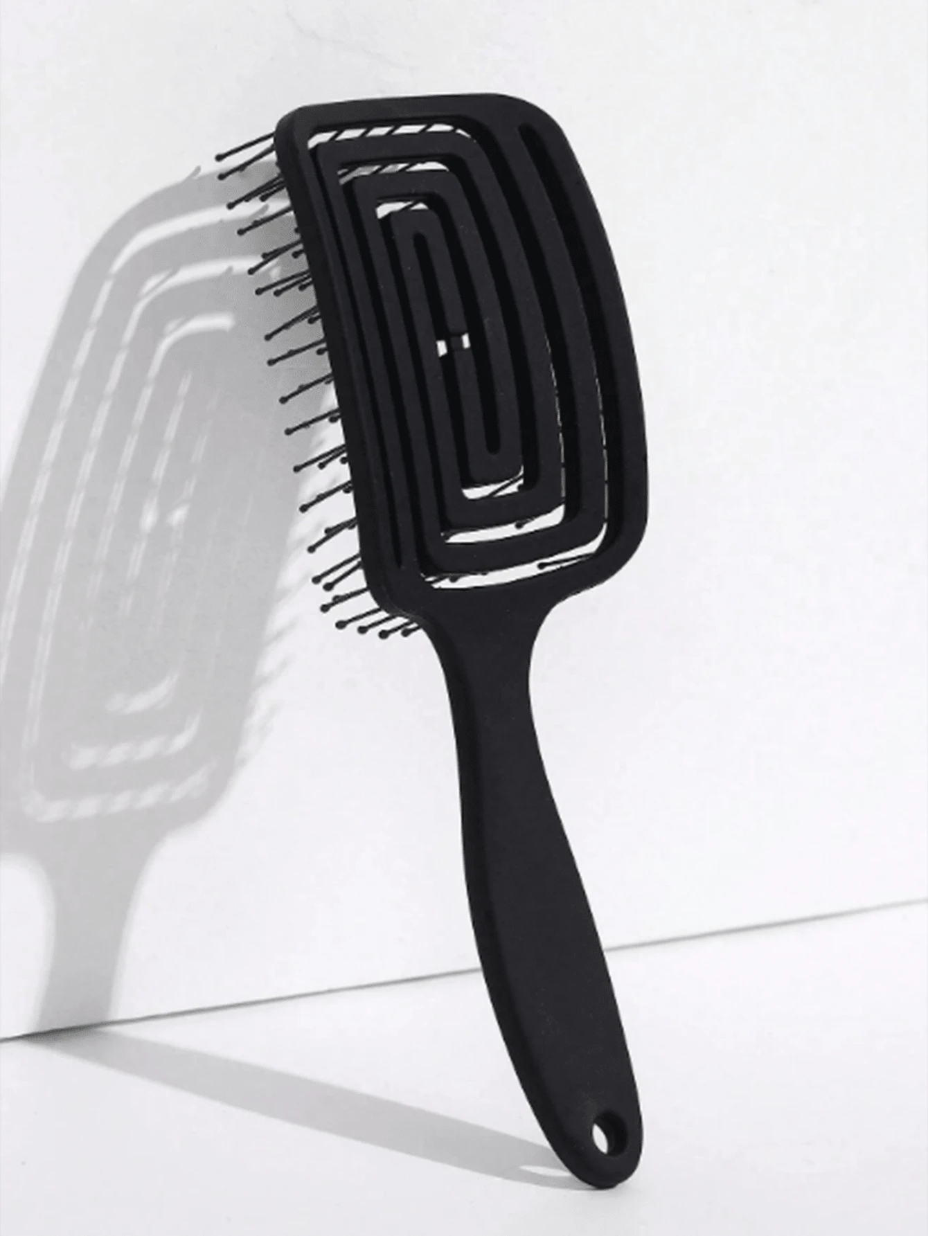 1 pezzo di pettine da massaggio con decorazione a labirinto popolare per donne, pettine magico per capelli traspirante e asciutto (nero), cura del corpo per viaggi, all'aperto, sport, ufficio, scuola, regalo di San Valentino