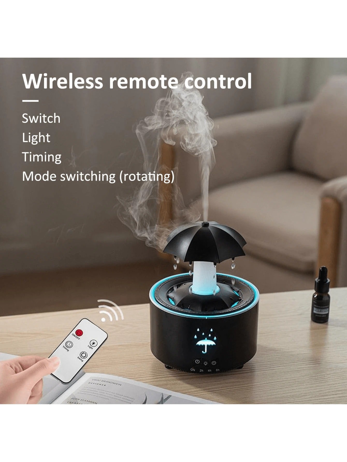 Diffusore di aromaterapia a ultrasuoni con timer a intervalli, 7 luci LED e spegnimento automatico, adatto come regalo di San Valentino per fidanzati e fidanzate, macchina per aromaterapia automatica per casa e hotel