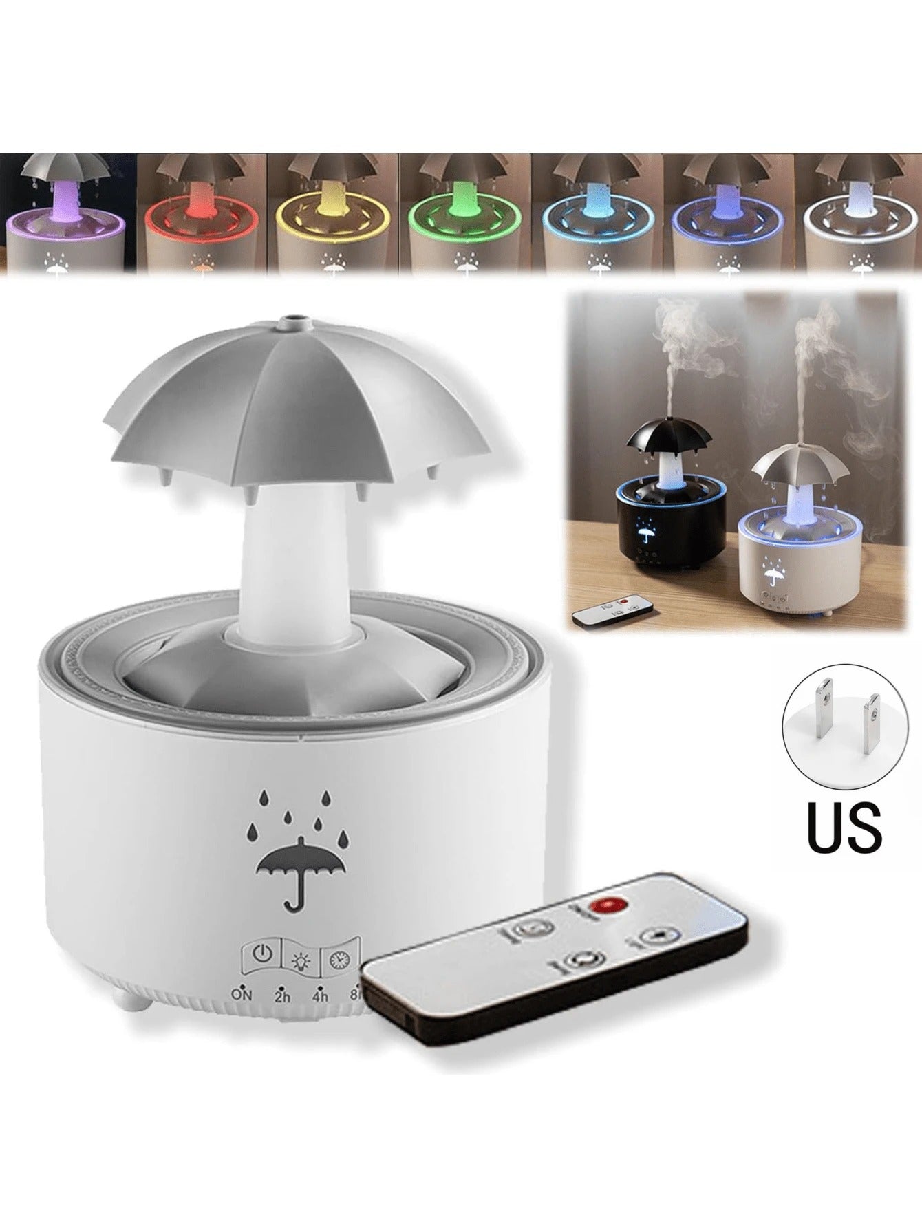 Diffusore di aromaterapia a ultrasuoni con timer a intervalli, 7 luci LED e spegnimento automatico, adatto come regalo di San Valentino per fidanzati e fidanzate, macchina per aromaterapia automatica per casa e hotel