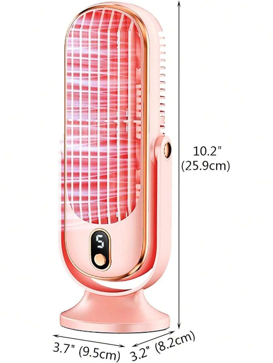 Condizionatore d'aria portatile, nuovo ventilatore portatile, piccolo condizionatore d'aria domestico, ventilatore di raffreddamento a 5 velocità, con soffiatore a 720°, batteria ricaricabile USB al litio, materiale in plastica, adatto per ufficio