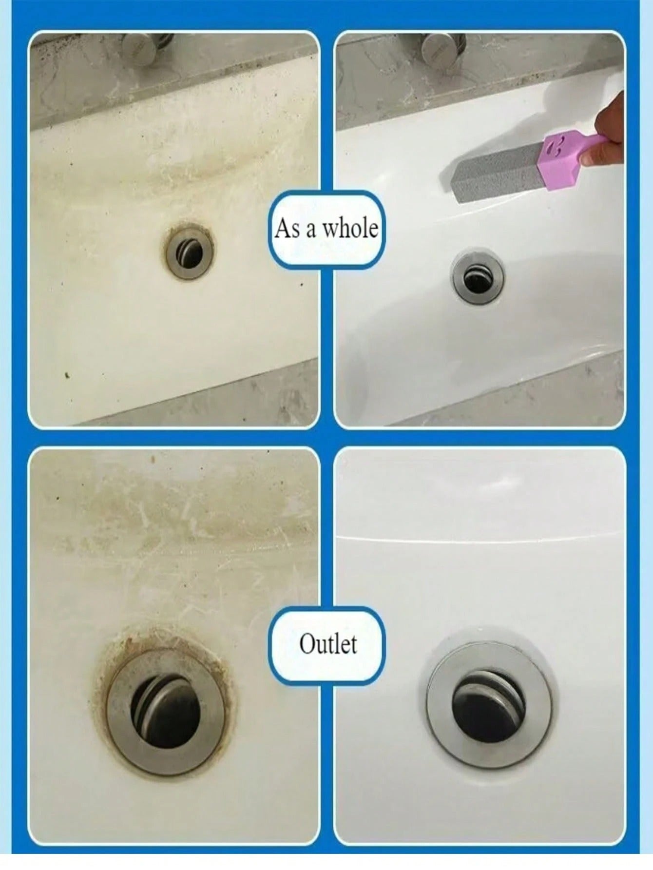 Spazzola per WC in pomice, un potente strumento di pulizia per rimuovere sporco, macchie di urina, calcare e segni dell'acqua, adatto per pulire vari tipi di piastrelle in cucina, bagno, interno ed esterno. È ideale per pulire acqua dura