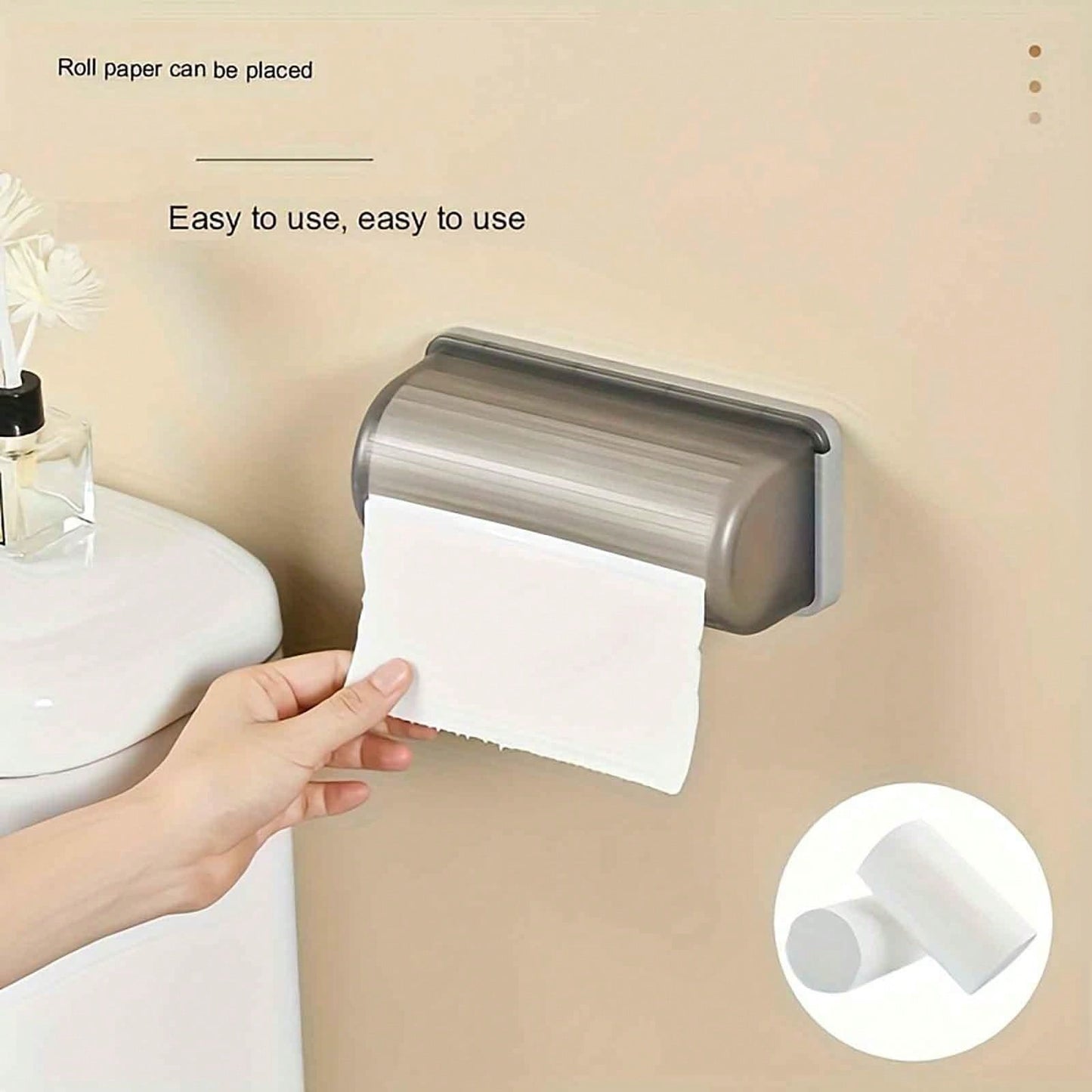 1 Pezzo Portarotolo Per Dispenser Sacchi Della Spazzatura, Organizzatore Di Dispenser Per Sacchi Di Plastica Da Parete Sottolavello Per La Cucina Compatibile Con Rotoli Di Sacchi Della Spazzatura (bianco, Grigio)