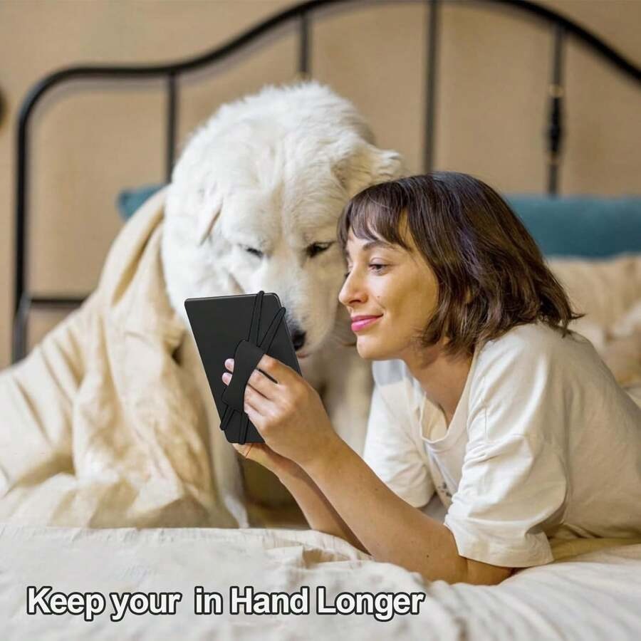 1 pezzo Cinghia per mano comoda per Kindle e tablet, accessori per Kindle per la lettura a letto, supporto di presa leggero e per dispositivi da 4,7-8" come Paperwhite/Kobo/Oasis/E-book/telefono