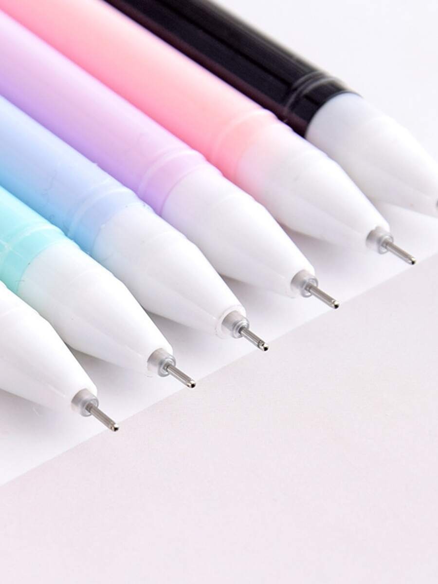 Set di penne a sfera gel e penne a gel con gattini carini in stile cartoni animati, coda che si muove, inchiostro gel nero scorrevole, materiale in plastica resistente, articoli di cartoleria divertenti per studenti