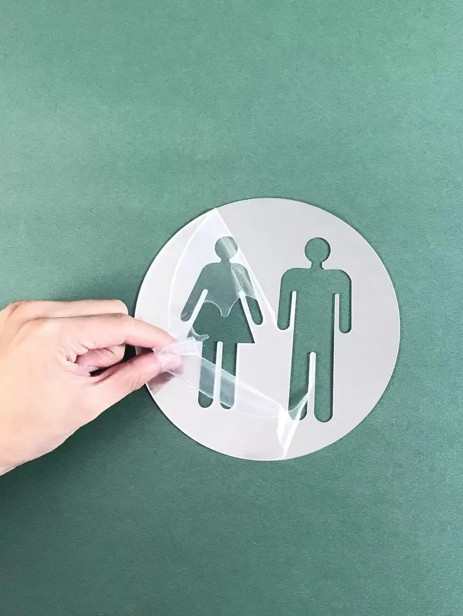 1 pezzo Adesivo specchio divisorio per bagno in acrilico rimovibile, impermeabile e anti-umidità, per hotel, centro commerciale, casa, facile installazione