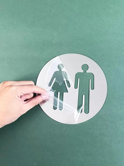 1 pezzo Adesivo specchio divisorio per bagno in acrilico rimovibile, impermeabile e anti-umidità, per hotel, centro commerciale, casa, facile installazione