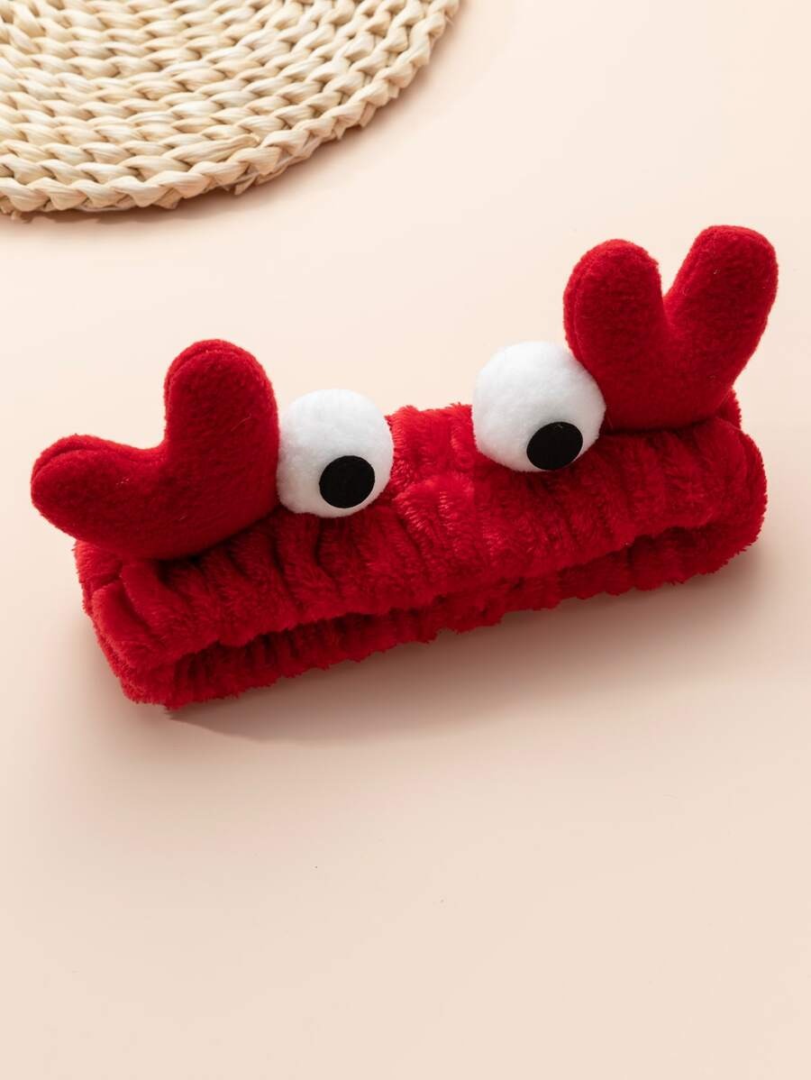 1 pezzo Fascia per capelli da bagno a forma di granchio, accessorio per capelli da bagno in poliestere a tema animali cartoni animati