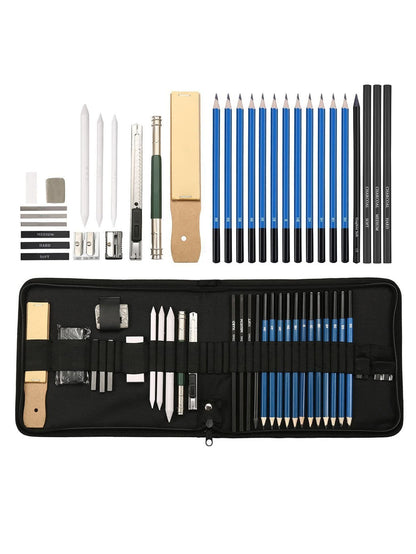 Set di matite per schizzi e disegno per artisti, articoli per il ritorno a scuola, forniture scolastiche