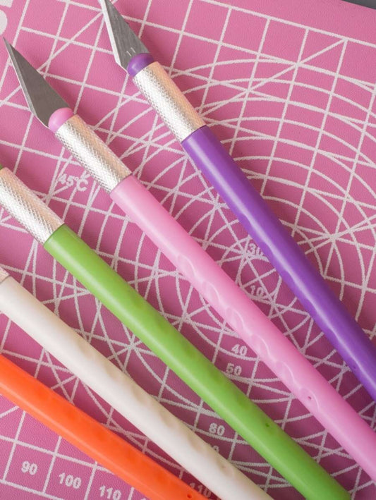 Coltellino per intaglio e incisione per studenti, per lavori creativi fai da te su album, 5 colori casuali, articoli per il rientro a scuola, forniture scolastiche