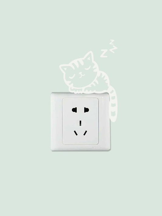 5 pezzi Adesivi decorativi per interruttori della luce con motivi di animali che brillano al buio, decorazioni scolastiche, sorprese scolastiche, decorazioni per dormitori, accessori per il ritorno a scuola