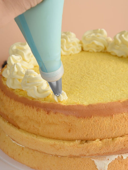 Set da 8 pezzi di sacchetti per decorazione e ugelli per pasticceria di colore blu