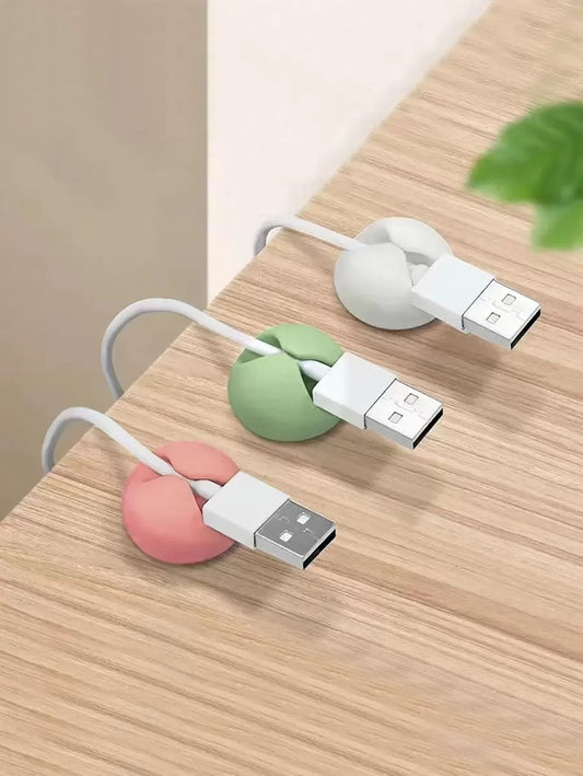 3 pezzi colore casuale rotondo Cavo dati silicone Cavo dati per casa