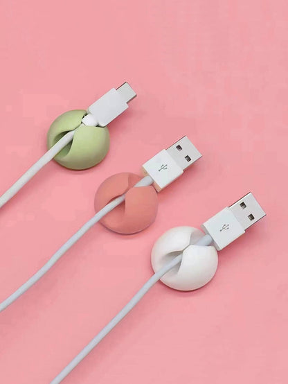 3 pezzi colore casuale rotondo Cavo dati silicone Cavo dati per casa