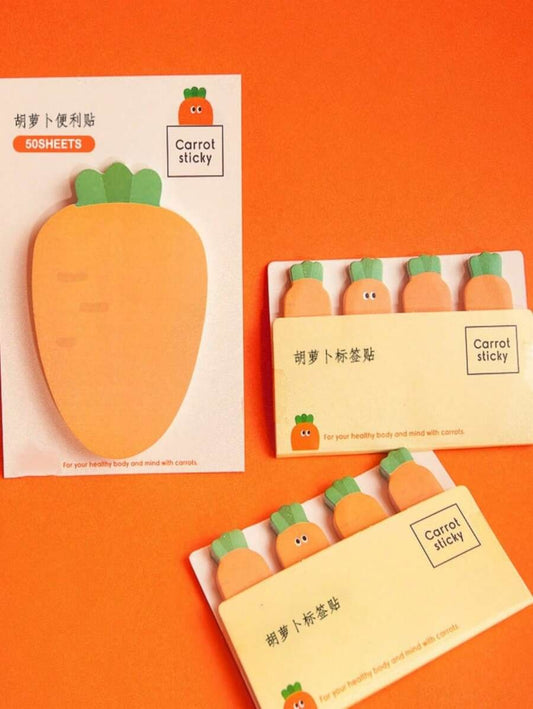 Cuscinetto autoadesivo a forma di carota appiccicoso fumetto per studenti