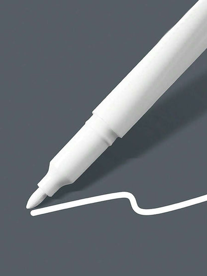 Penne da disegno, graffiti, pennarelli impermeabili a punta fine, bianche, permanenti, neutre, per tessuti, legno, marcatura