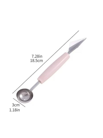 1 pezzo Scavino per melone in acciaio inossidabile melone moderno doppia testa per cucina
