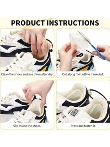 2 pezzi (1 paio) di sottopiedi con supporto per tallone e arco, regolabili, cuscinetti antiscivolo per sollievo della pressione per calzature sportive, scarpe e stivali, accessori per il ritorno a scuola
