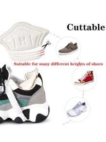 2 pezzi (1 paio) di sottopiedi con supporto per tallone e arco, regolabili, cuscinetti antiscivolo per sollievo della pressione per calzature sportive, scarpe e stivali, accessori per il ritorno a scuola
