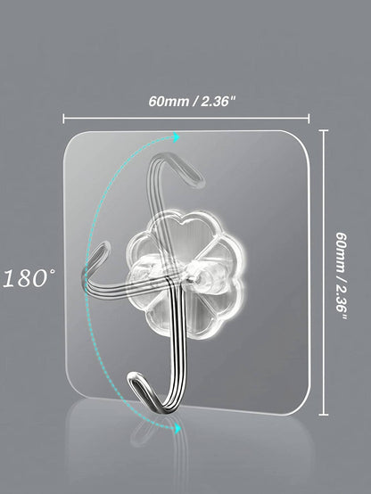 Ganci da parete autoadesivi resistenti, ganci trasparenti senza cuciture per chiavi, bagno, doccia, esterno, cucina, porta, bricolage, gancio adesivo