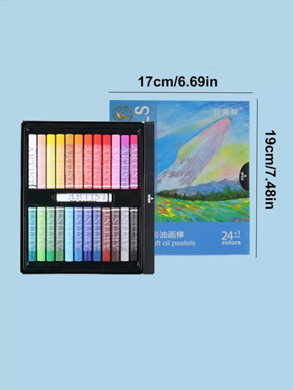 25 pezzi Matite colorate, pastelli a olio morbidi per bambini, ritorno a scuola, forniture scolastiche