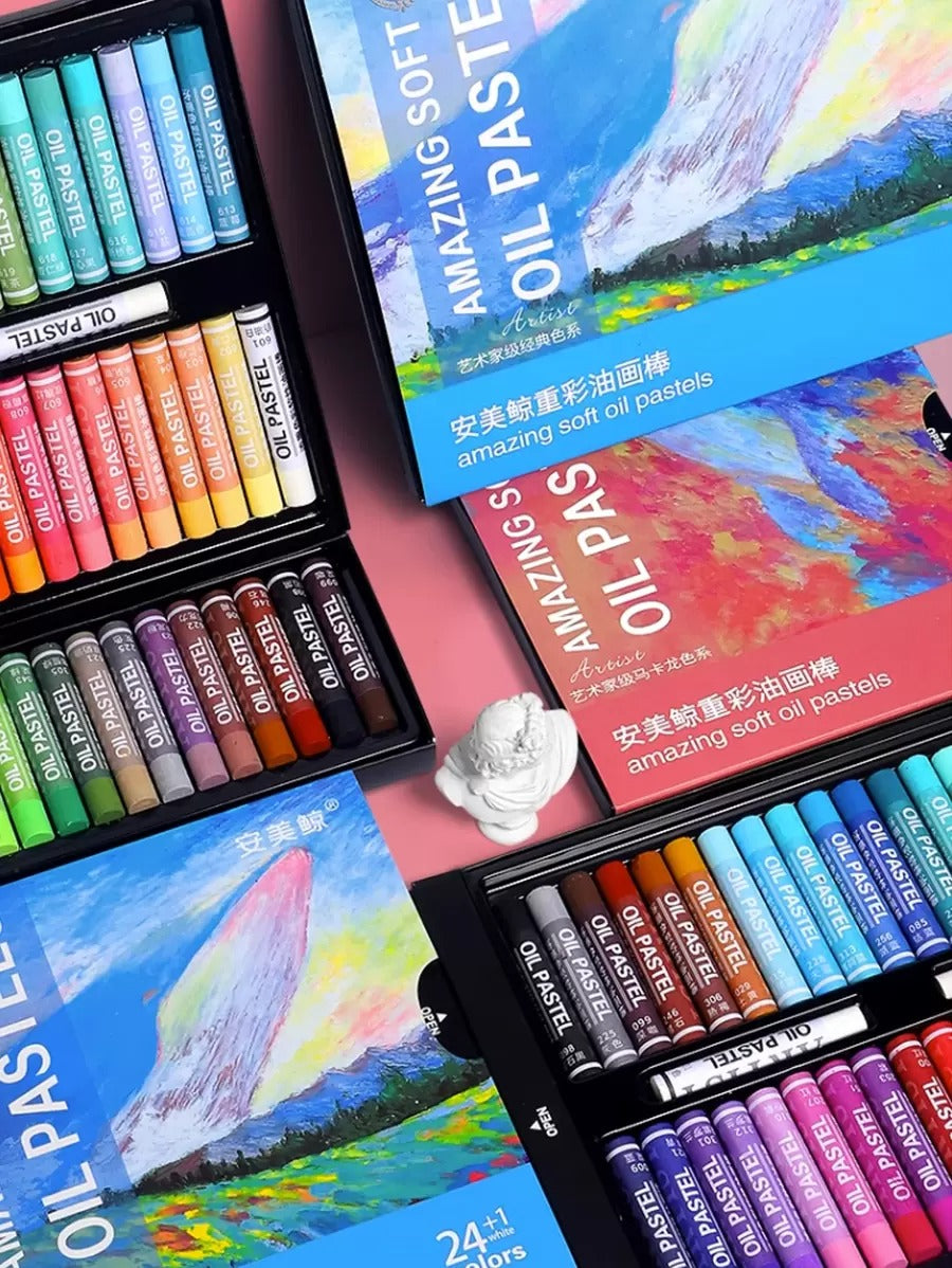 25 pezzi Matite colorate, pastelli a olio morbidi per bambini, ritorno a scuola, forniture scolastiche