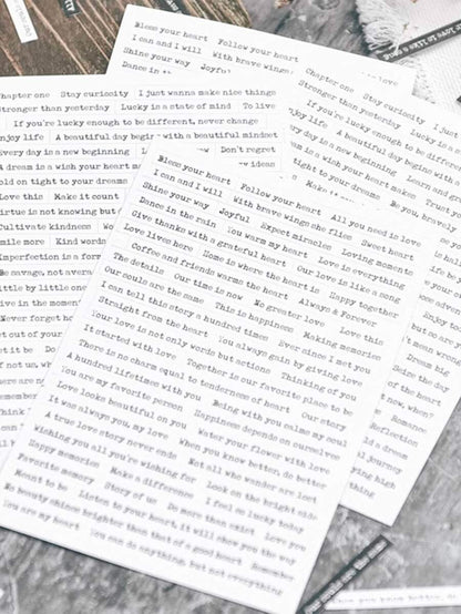 528 pezzi di adesivi per scrapbooking con design di slogan, adesivi per decorazione di quaderni