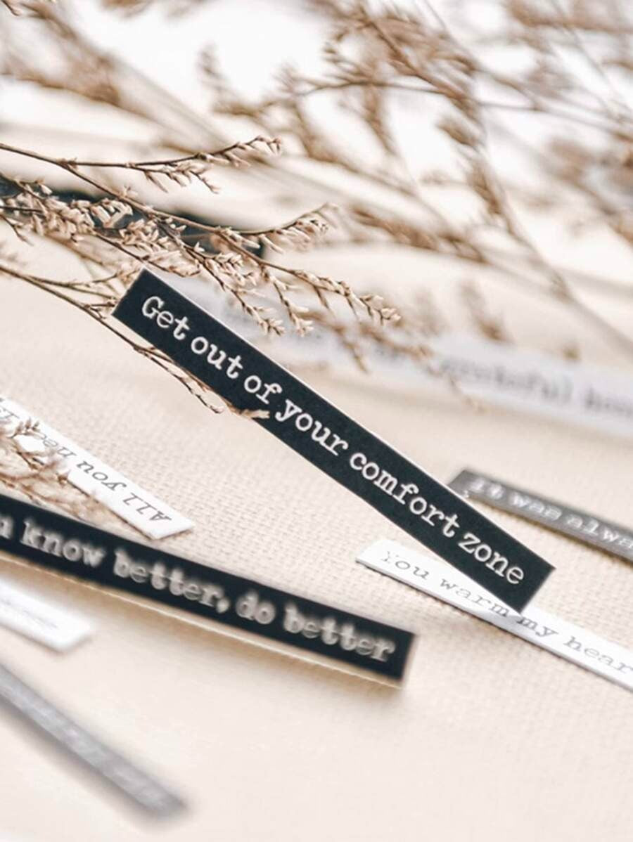 528 pezzi di adesivi per scrapbooking con design di slogan, adesivi per decorazione di quaderni