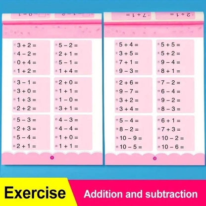 Quaderno di esercizi di matematica per la pratica quotidiana, per la decomposizione e composizione di addizioni e sottrazioni orizzontali e verticali, 80 pagine con esercizi di addizione e sottrazione entro 10/20/50/100 per studenti