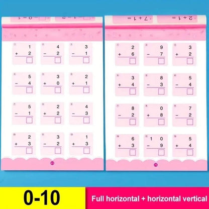 Quaderno di esercizi di matematica per la pratica quotidiana, per la decomposizione e composizione di addizioni e sottrazioni orizzontali e verticali, 80 pagine con esercizi di addizione e sottrazione entro 10/20/50/100 per studenti