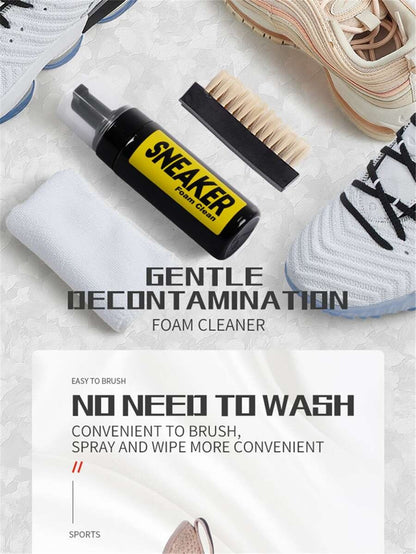 Kit Per La Pulizia Delle Scarpe Da Ginnastica, Pulisci Scarpe In Schiuma Senza Acqua 5.3 Oz Con Spazzola Per Scarpe E Panno Per Scarpe, Funziona Su Scarpe Bianche, Stivali