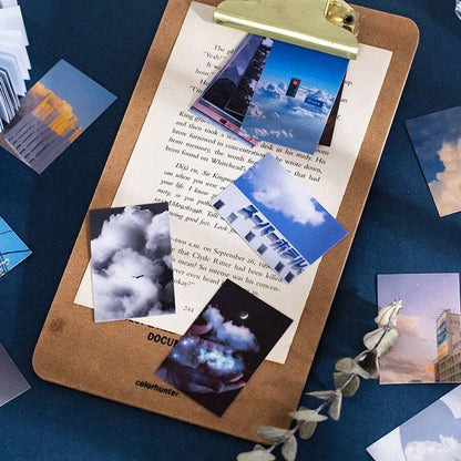 Pezzi Adesivo Fotografico Di Paesaggi Con Cielo E Nuvole Viola, Per Scrapbooking, Decorazione Artistica, Decorazione Di Laptop E Telefono Estetica Di Bottiglie D'acqua, E Fai Da Te Creativi