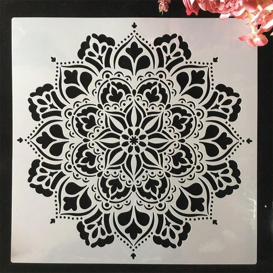 Modello di disegno geometrico in plastica bianca da 8 pollici, ritorno a scuola, forniture