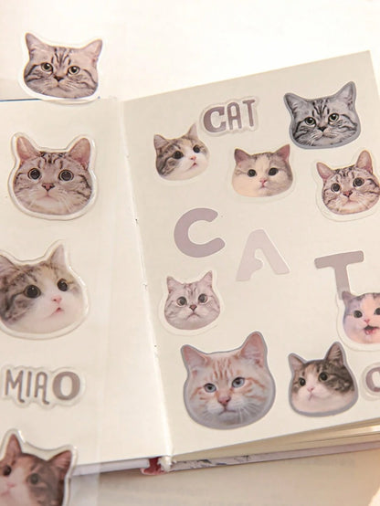3 Pezzi Adesivo Con Design Di Gatto Cartone Animato, Adesivo Grazioso Di Gattino Per La Decorazione Di Telefoni E Computer