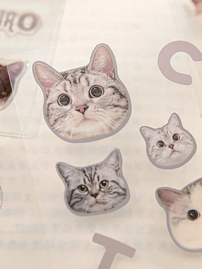 3 Pezzi Adesivo Con Design Di Gatto Cartone Animato, Adesivo Grazioso Di Gattino Per La Decorazione Di Telefoni E Computer