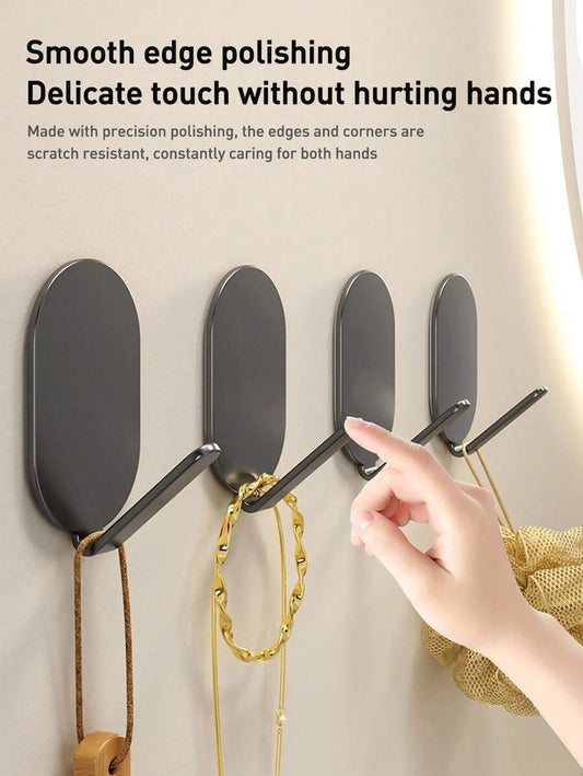 Pezzi Ganci Adesivi Robusti, Non Necessaria Una Perforazione, Appendiabiti Da Parete In Acciaio Inossidabile Per Cucina, Bagno, Camera Da Letto, Asciugamano, Cappotto, Chiavi, Borse