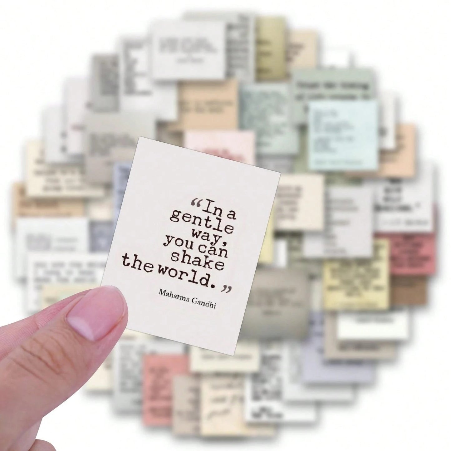 60 Pezzi Di Adesivi Con Citazioni Motivazionali In Stile Macchina Per Scrivere Retrò, Adesivi Vintage Ispirati Per Journaling, Adesivi Per Scrapbook Con Frasi Famose Per Taccuini, Planner, Journal E Laptop