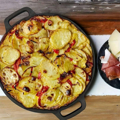 Padella In Ghisa Antiaderente (con Borsa Per Il Trasporto) E Teglia Per Pizza, Padella Per Grigliare Con Doppio Manico Antiaderente, Per Dosa, Cornbread, Padella Per Grigliare Rotonda, Padella Per Grigliare Circolare, Con Manico