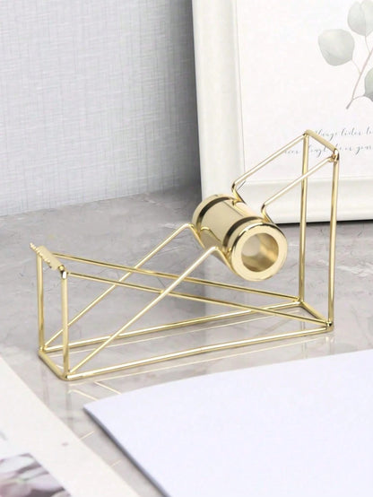 Set di 6 pezzi di accessori con colore oro, inclusi: 1 cucitrice, 1 estrattore di punti metallici, 1 penna a sfera con strass, 1 dispenser di nastro adesivo, 1 scatola di punti metallici, 1 pratico strumento per rilegare, multifunzionale