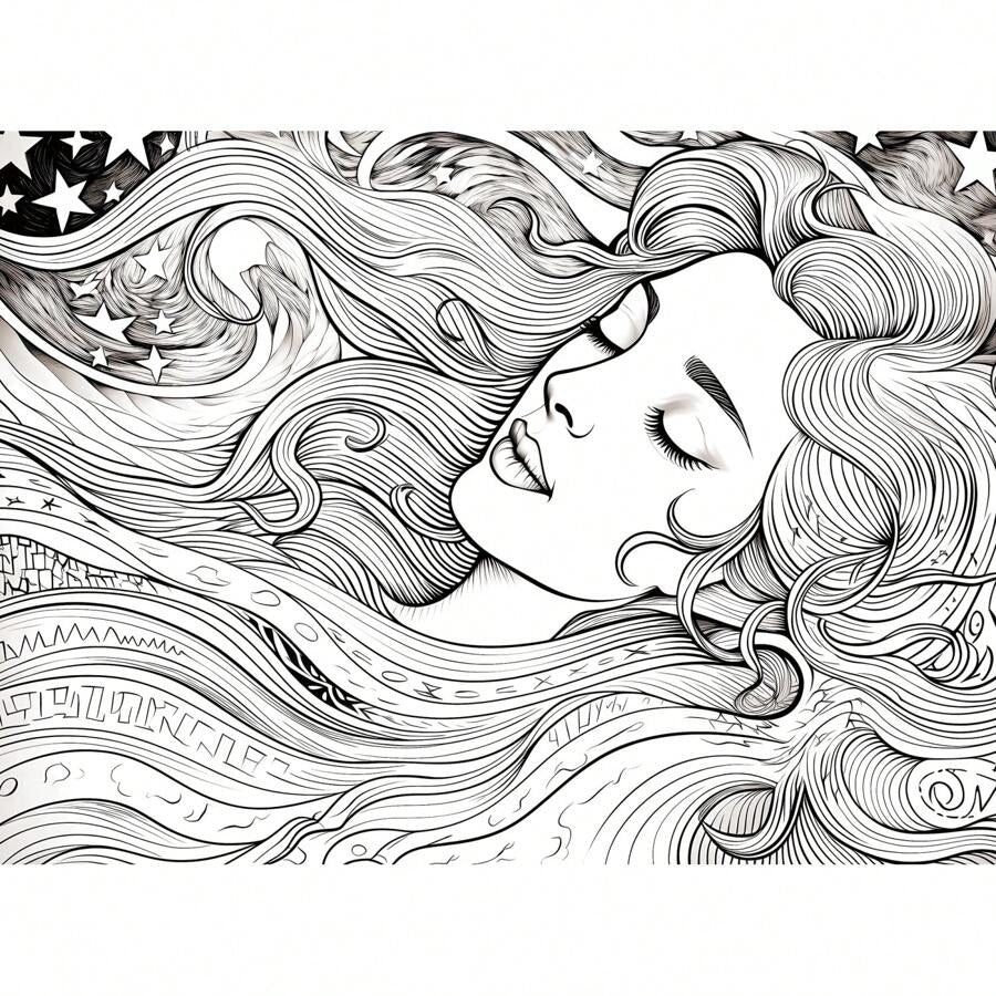 Libro da colorare per adulti con 32 pagine, stile Van Gogh con motivi della notte stellata, materiali per l'arte per alleviare lo stress, rilassante, riflessivo e decompressivo - regalo natalizio ideale per uomini, donne e adolescenti