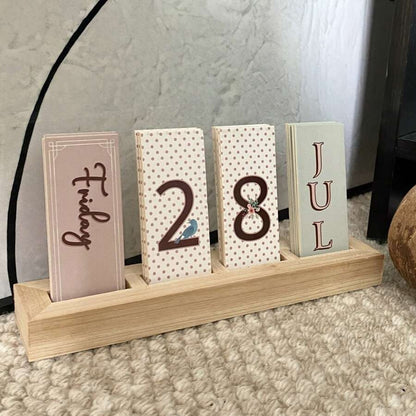 Calendario perpetuo alla moda, adatto per scrivania in ufficio o decorazione per feste, rientro a scuola, forniture scolastiche